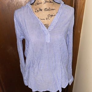 Striped long sleeve blouse